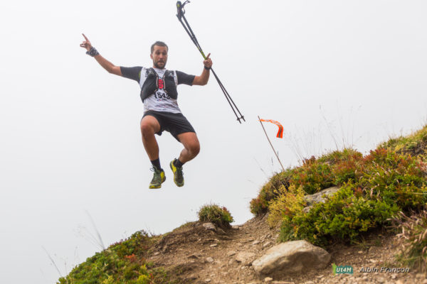 Grand saut durant l' ultra trail de Grenoble